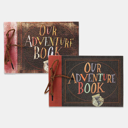 Our Adventure Book Photo Album Scrapbook – 40-Page DIY Handmade “Up”-Inspired Travel Memory Album for Anniversaries, Weddings, Birthdays & More