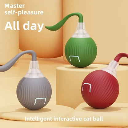 B0DPWS2C1S green Automatic Rolling Ball Interactive Ball Cat Toys Pet Supplies Electric Dog and Cat Training To Imitate Rat Rechargeable Products