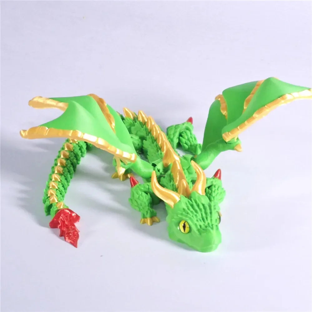 crystal dragon viper gift toy 3d printed movable flying dragon decor