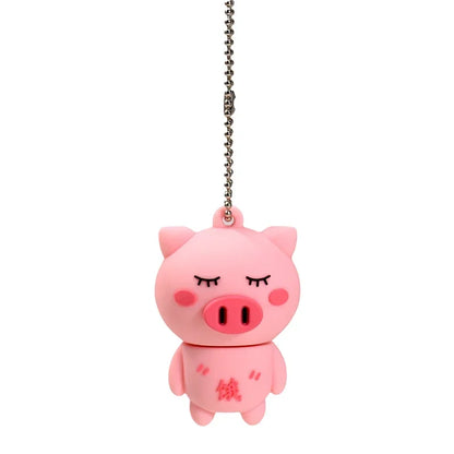 Cute Pink Pig USB Flash Drive, Silicone USB 2.0 Stick, 4GB 8GB 16GB 32GB Storage, Creative Student Gift, Cartoon Memory Stick for Girls