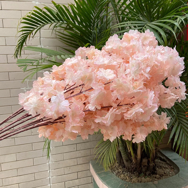 artificial cherry blossom branch, 80cm, silk cloth flowers for weddings, birthdays, parties, home and office decoration, indoor flower arrangement accessory