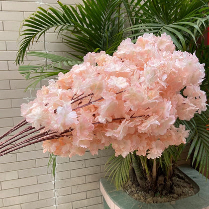 Artificial Cherry Blossom Branch, 80CM, Silk Cloth Flowers for Weddings, Birthdays, Parties, Home and Office Decoration, Indoor Flower Arrangement Accessory