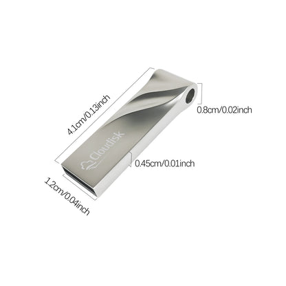 USB Flash Drive Metal 1GB-128GB, Portable USB2.0 Memory Stick for PC & Laptop, High-Speed Data Storage, Compact Design, CE RoHS Certified
