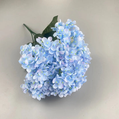Silk Hydrangea Bouquet, 5 Heads Artificial Flowers for Home Decor, Wedding, Party, Indoor Decoration, Perfect for Anniversary, Birthday, Baby Shower, Bridal Shower