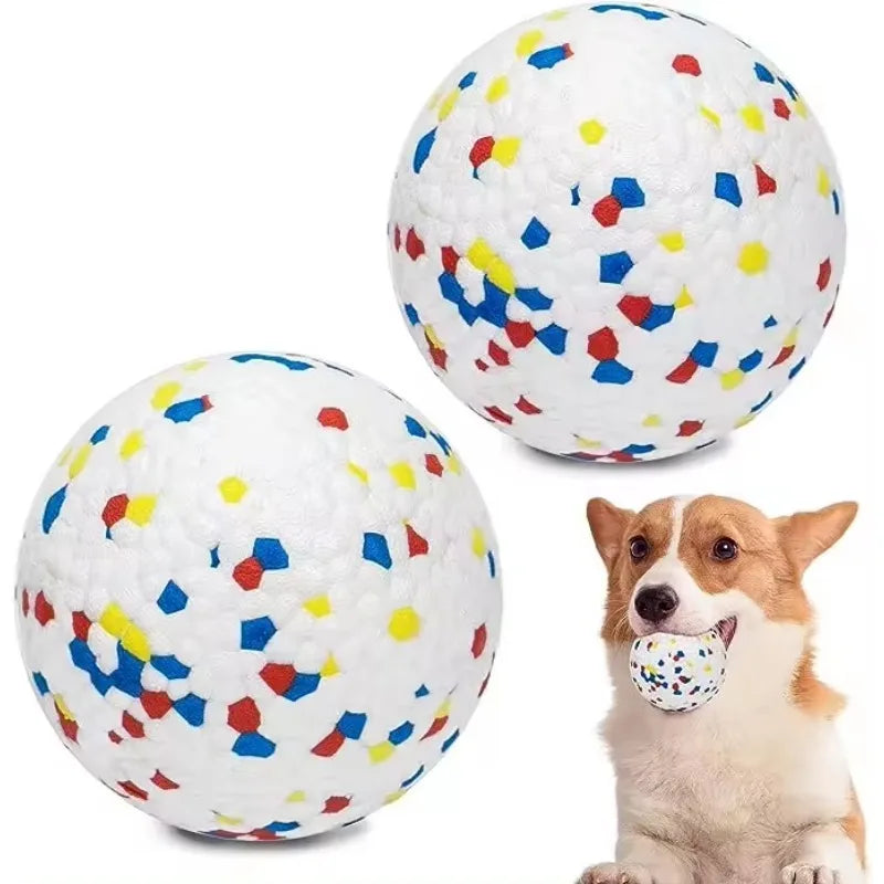 durable dog chew ball toy, lightweight elastic etpu, bite resistant for fetch & play, ideal for all dog sizes, indoor & outdoor use, single or double set option