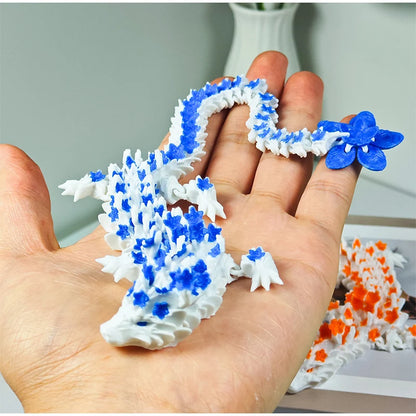 3D Printed Crystal Dragon Fidget Toy Cherry Blossom Decor Gift for Boys 2025