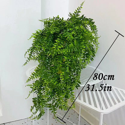 Artificial Ivy Garland Rattan Vine - Home, Bridal Shower, Outdoor Decor - 2.1M/2.3M Length, Hanging Fake Foliage, Greenery Creeper, Leaf Wreath for Exhibition Use