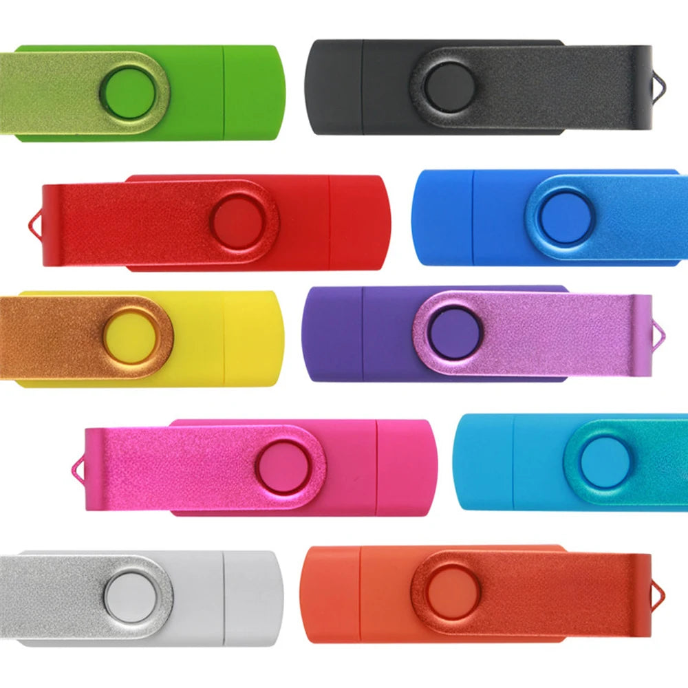2 in 1 otg pen drive 128gb high speed usb 3.0 flash drive 64gb rotatable memory stick for easy data storage and transfer key chain usb stick 16gb mini u disk