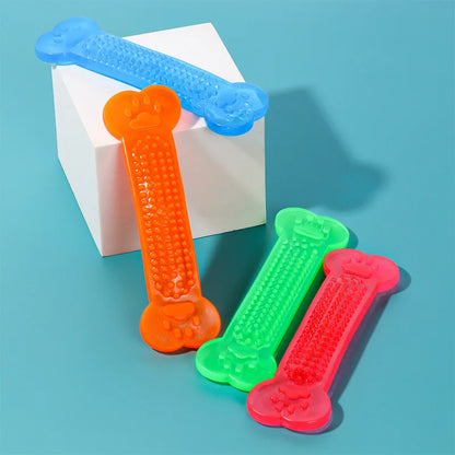 Dog Chew Bone TPR & PVC Non-Toxic Material for Dental Health, Cooling Relief, Ideal for Heavy Chewers, Teeth Cleaning, Gum Massage, Long-Lasting Pet Toy for All Sizes