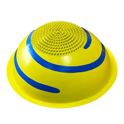 Rubber Dog Teething Toy Stick, Flying Disc for Puppies, Interactive Pet Play Ball, Yellow, Sound-Emitting, Suitable for Indoor Outdoor Fetch Games