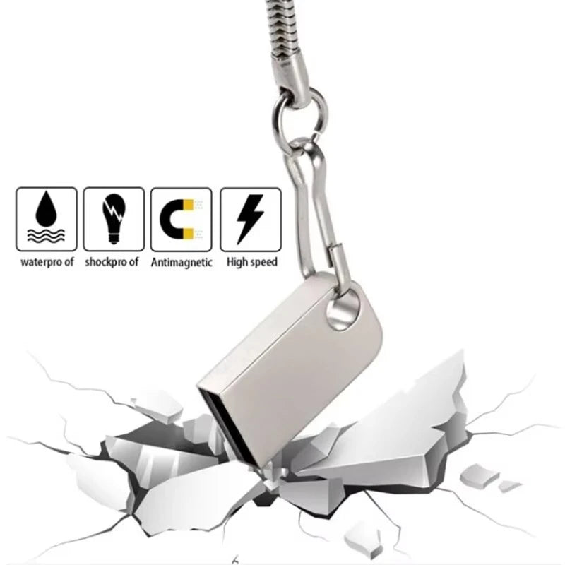 128gb metal usb flash drive keychain | high speed usb 3.0 memory stick | shatterproof waterproof pen drive for pc laptop tv | creative business gift