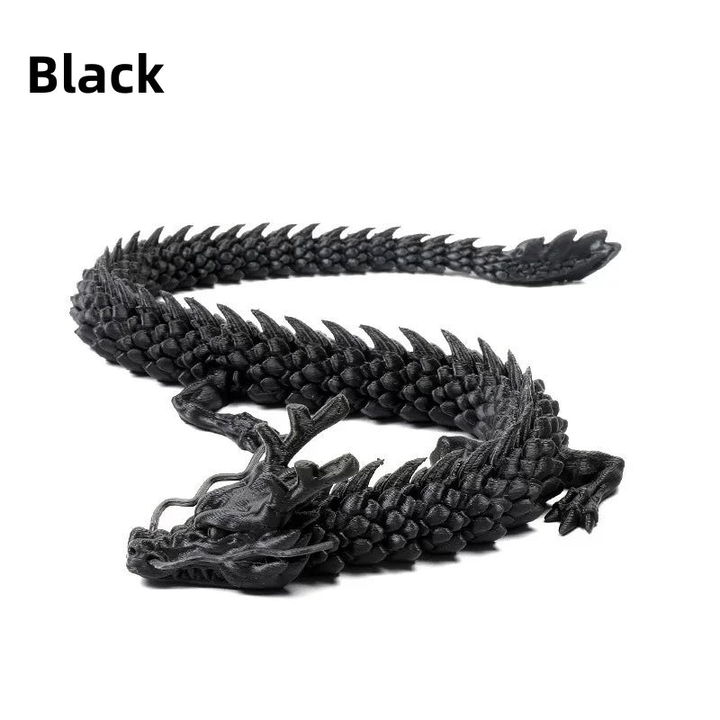 60/45/30cm 3d printed chinese dragon shenlong crafts ornamentstoy joint movable dragon model home office decoration decor gifts