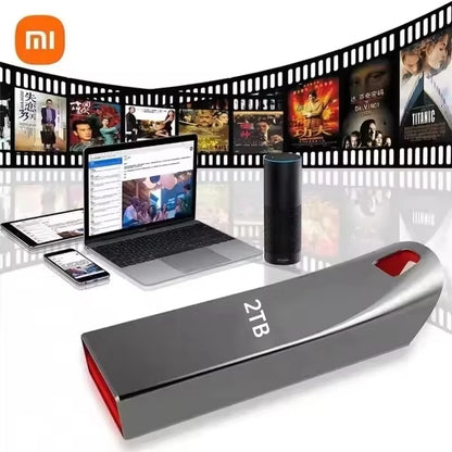 Xiaomi 2TB USB 3.0 Metal Flash Drive High Speed Pendrive Waterproof Portable USB Drive 1TB 512GB 256GB Memoria USB Flash Disk for Data Storage and Backup