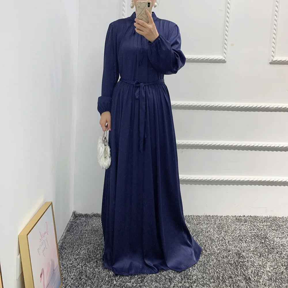 muslim women abaya dubai luxury dress evening long satin robe - elegant modest wear for special occasions, comfortable fit, available in multiple colors and sizes s to xxl