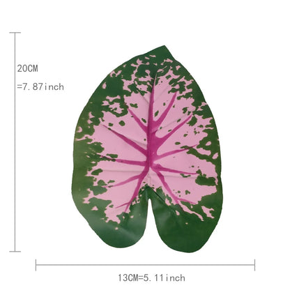 Artificial Pink Leaf Bonsai Plant Decoration - Lifelike Plastic Potted Plant for Home, Wedding, Bridal Shower, and Outdoor Display - Ideal Desktop Ornament, Non-Customisable