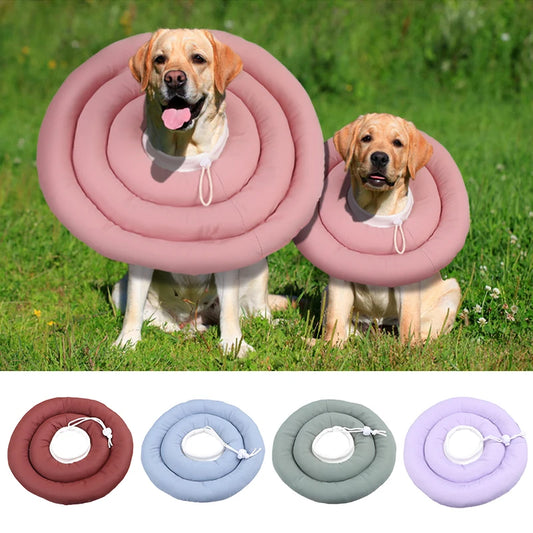 B0D3W94KNF PINK USA Pet Dog Cat Protection Collar Adjustable Elizabethan Collar Wounds Recovery Collar Waterproof Dog & Cat Neck Cones