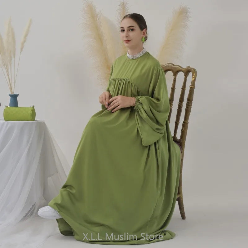 modest loose muslim dress abaya eid ramadan elegant with pocket for women, comfortable fit, stylish design, perfect for prayer and daily wear, various colors available