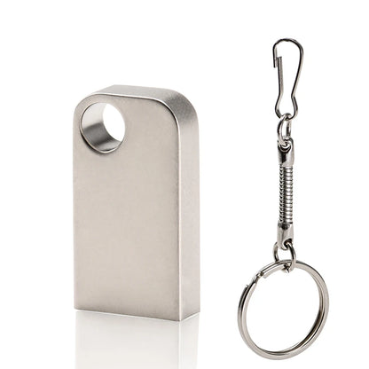 128GB Metal USB Flash Drive Keychain | High Speed USB 3.0 Memory Stick | Shatterproof Waterproof Pen Drive for PC Laptop TV | Creative Business Gift
