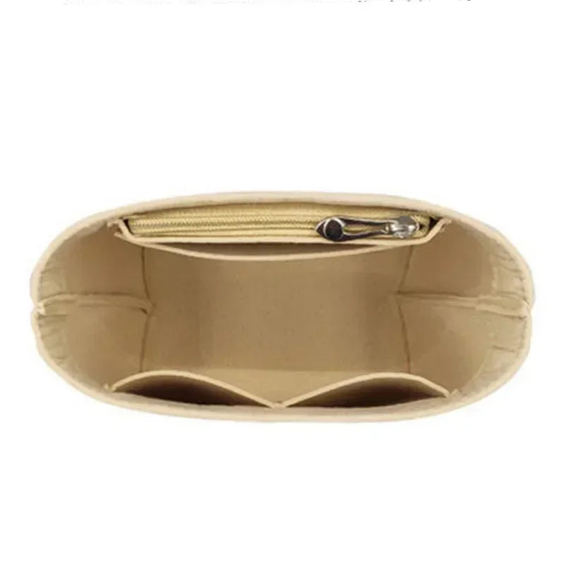 felt cloth insert bag for longchamp le pliage cuir top handle bag xs organizer makeup pouch travel inner handbag storage divider