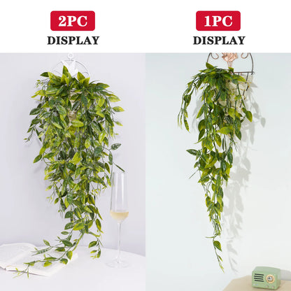 Artificial Eucalyptus Vine Hanging Plant Silk Greenery for Home Indoor Wall Decor, Shelf Decoration, Potted Mandala Style, Ideal for Anniversary, Exhibition Display