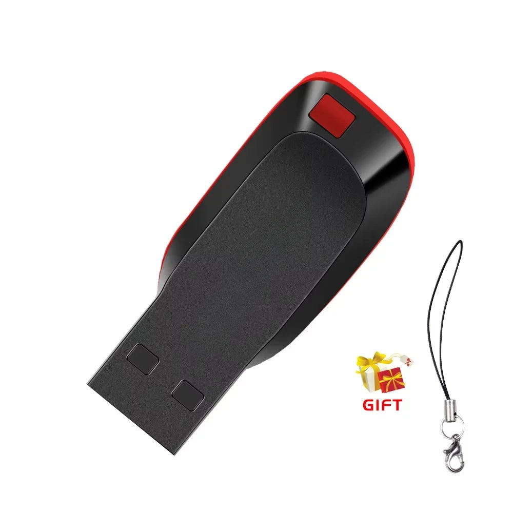 waterproof usb 2.0 flash drive memory stick - 8gb to 128gb storage for laptops, pcs, cars, tvs - black with red edges - ideal for weddings, business, photography studio gifts
