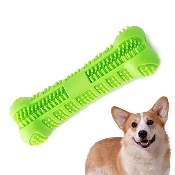 soft rubber dog toothbrush chew toy, 360° cleaning for small dogs, safe and durable dental care aid, non-toxic rubber, anxiety relief, indoor outdoor use