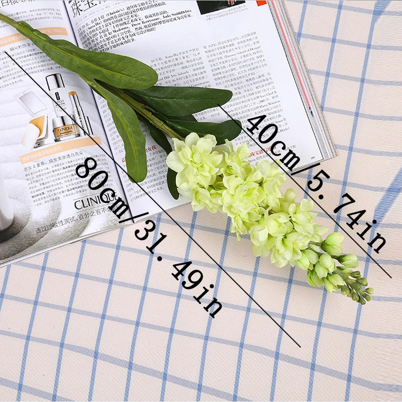 artificial hyacinth flowers violet silk green leaves for wedding anniversary party decor indoor home decoration