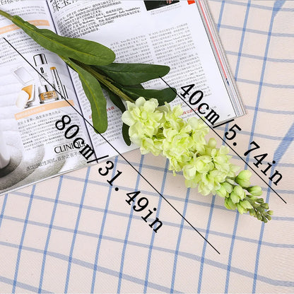 Artificial Hyacinth Flowers Violet Silk Green Leaves for Wedding Anniversary Party Decor Indoor Home Decoration