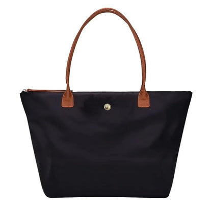 B098RVW2N3 Fashion Nylon Foldable Large Capacity Travel Handbag Shoulder Bag Large Nylon Women's  trendy Underarm Shopping Purses Bag