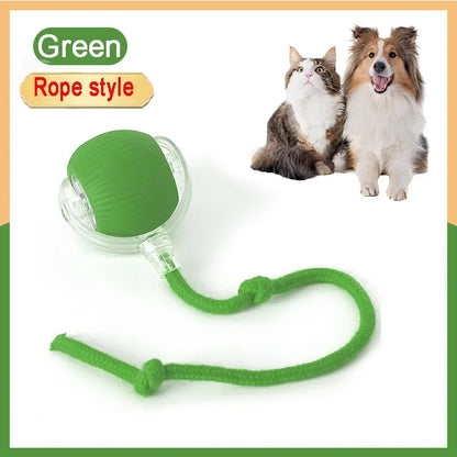 4.462 green B0DHXVLD88 Automatic Rolling Ball Interactive Ball Cat Toys Pet Supplies Electric Dog and Cat Training To Imitate Rat Rechargeable Products
