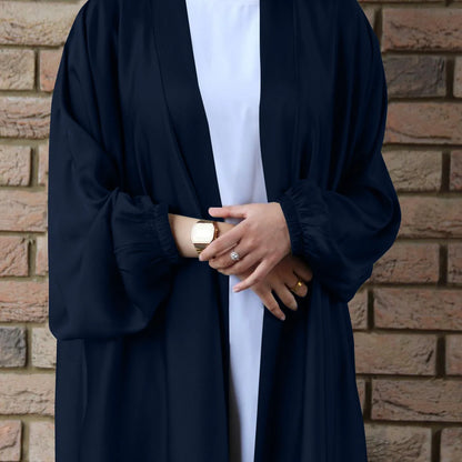 Prayer Clothes Women Satin Cardigan Robe Islamic Long-Sleeved Dress 2024 - Modest Fashion, Comfortable Fit, Ideal for Daily Wear and Special Occasions