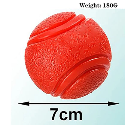 Eco-Friendly Rubber Dog Chew Ball - Non-Toxic, High Bounce, Tooth Cleaning, Bite-Resistant, Ideal for Dogs of All Ages, Fetch & Training, Indoor/Outdoor Fun