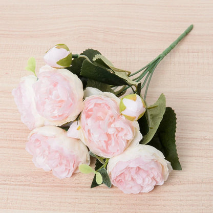 Silk Peony Rose Artificial Flower Bouquet for Wedding, Home Decor, Bridal Props, Indoor Events, Gift Arrangement, Photography Backdrop, Versatile Floral Accent