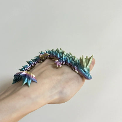 3D Printed Antistress Dragon Fidget Toy Rotatable Articulated 30cm Colors