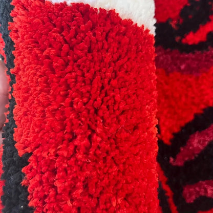 Red Boxing Gloves Tufted Rugs Soft Fluffy Tiger Print Rug Non-slip Absorbent Bathroom Floor Mat Room Decor Home Essential