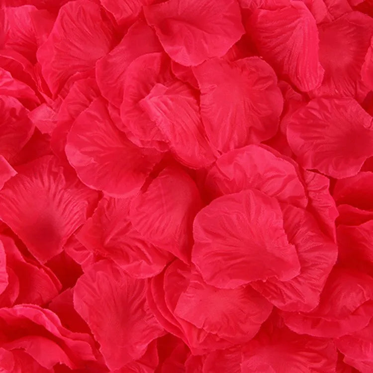 artificial silk rose petals 1000pcs for romantic occasions, wedding, anniversary, proposal, valentine's floral decor, non-woven indoor home decoration