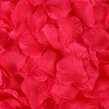 Artificial Silk Rose Petals 1000pcs for Romantic Occasions, Wedding, Anniversary, Proposal, Valentine's Floral Decor, Non-Woven Indoor Home Decoration