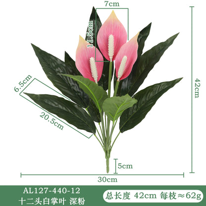 Artistic White Artificial Flower Branch 100cm | Silk Texture | Home & Event Decor | Ideal for Weddings, Anniversaries & Indoor Decoration