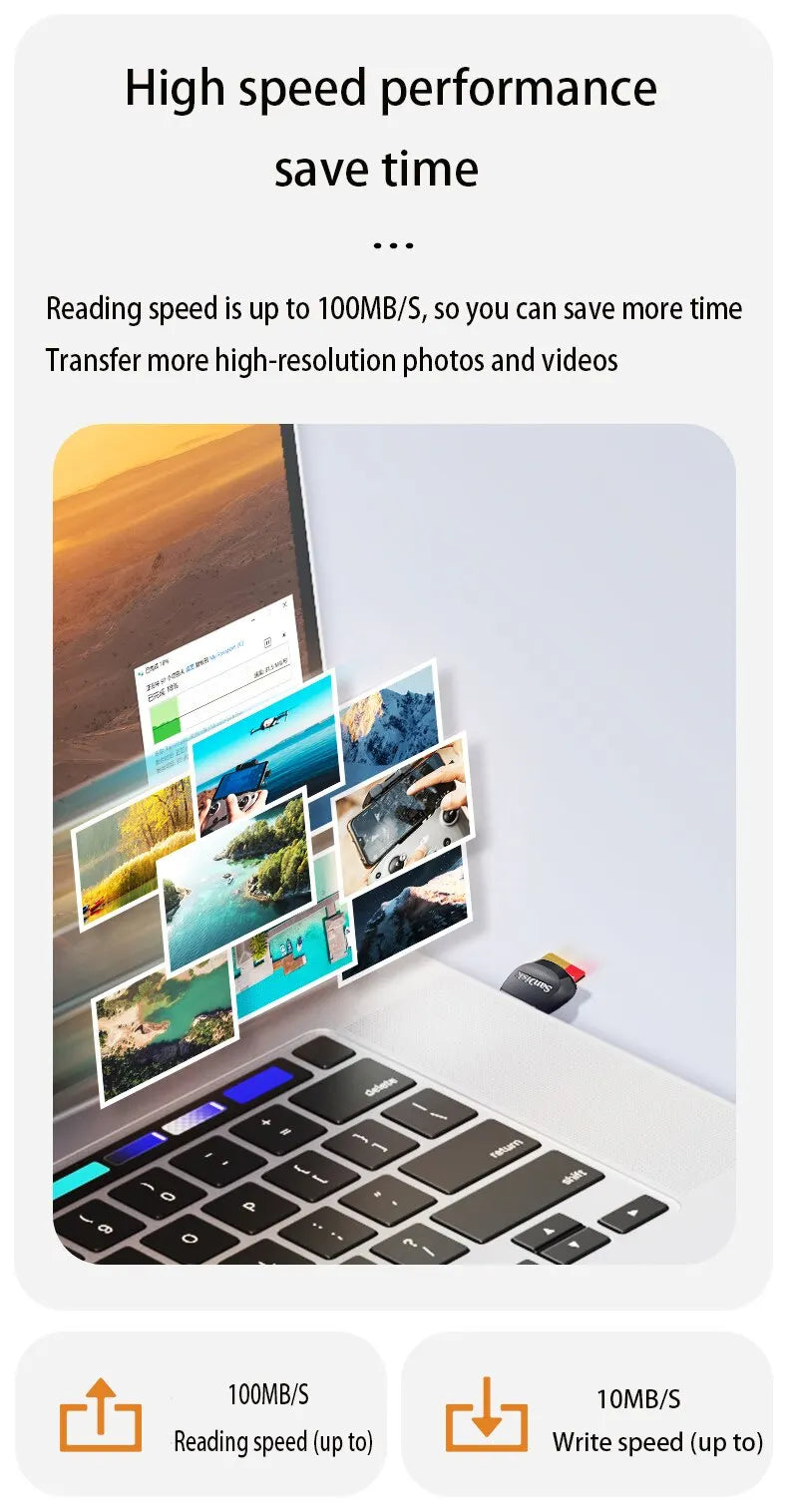 100% genuine micro tf 64gb sd card class 10 high speed memory card for mobile phones uav and more - supports 128gb 32gb 16gb 8gb flash storage