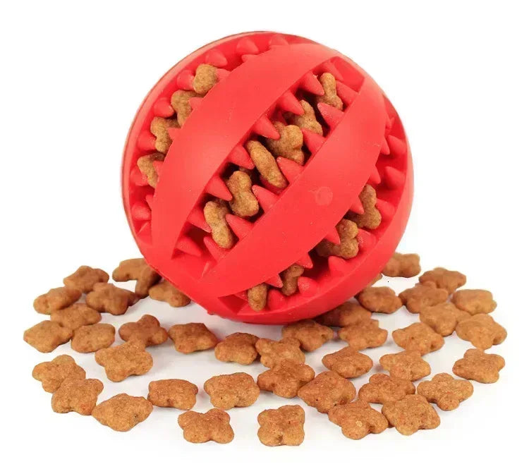 interactive small dog chew toy, 5cm tough rubber ball, tooth cleaning, treat dispenser, durable tpr for play and exercise, perfect indoor outdoor fun gift for pet lovers