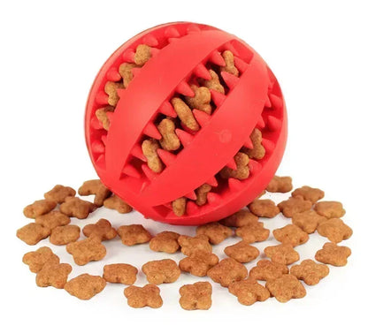 Interactive Small Dog Chew Toy, 5cm Tough Rubber Ball, Tooth Cleaning, Treat Dispenser, Durable TPR for Play and Exercise, Perfect Indoor Outdoor Fun Gift for Pet Lovers