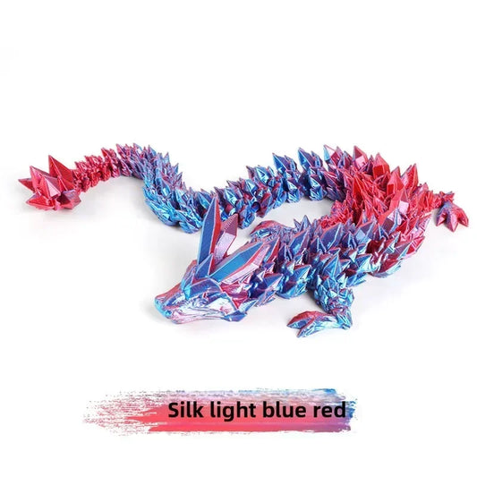 3D Printing Gem Dragon Crystal Dragon Creative Gift Chain Dragon Toy Children's Creative Gift Gift Decoration Dazzling Crafts