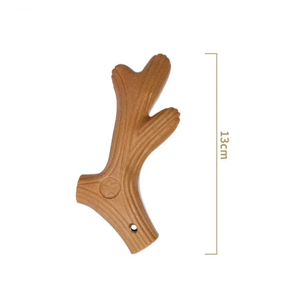 Durable Dog Chew Toy Stick, Bite-Resistant, Pine Wood Look, Bone Shape, Cleans Teeth, Dental Aid, Lightweight, Ideal For All Dog Sizes, Fun Exercise & Mental Stimulation