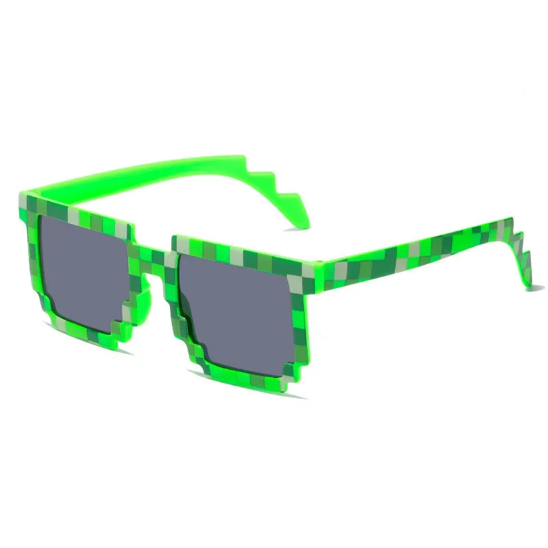 new fashion sun glasses hot sale sunglasses creeper glasses novelty mosaic funny goggles boys girls pixel eyewear for party and outdoor fun