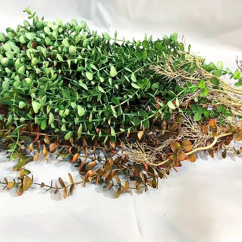 artificial eucalyptus vine, 104cm length, rattan material, hanging decorative branch, ideal for home, garden, outdoor, and wedding décor, greenery accent