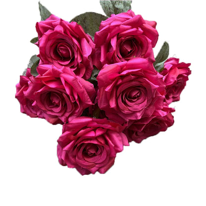 9 Heads Diamond Rose Artificial Floral Bride Bouquet Wedding Flower Wall Accessories Party Gift Home Decor Photo Props decor