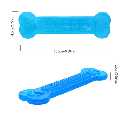 Dog Chew Bone TPR & PVC Non-Toxic Material for Dental Health, Cooling Relief, Ideal for Heavy Chewers, Teeth Cleaning, Gum Massage, Long-Lasting Pet Toy for All Sizes