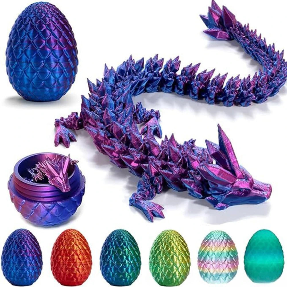 1set 3d printed dragon egg with dragon figurine funny gift room decor