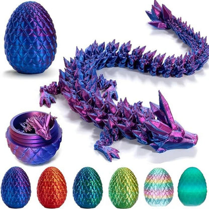 1set 3D Printed Dragon Egg With Dragon Figurine Funny Gift Room Decor