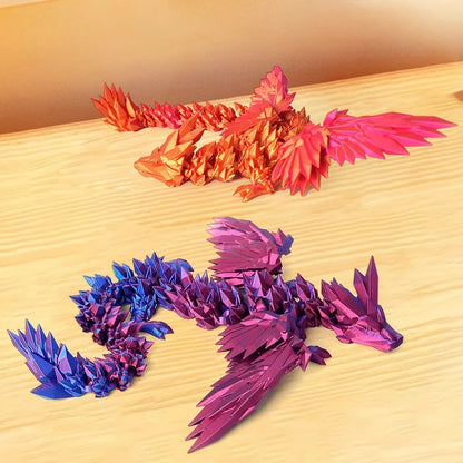 1 PC 3D Printed Dragon Crystal Flying Dragon Wing Movable Ornament 20cm/45cm